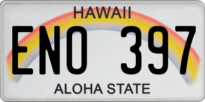 HI license plate ENO397