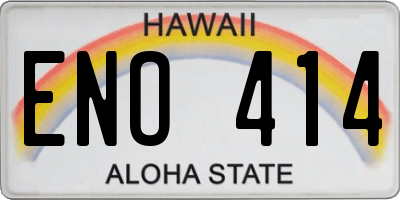 HI license plate ENO414