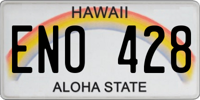HI license plate ENO428