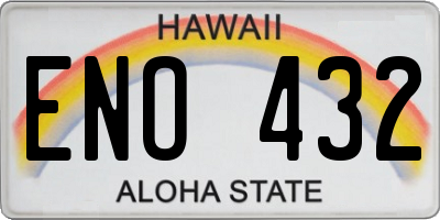 HI license plate ENO432