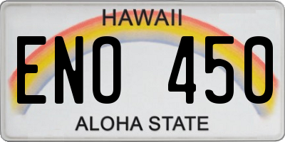 HI license plate ENO450