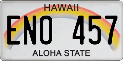 HI license plate ENO457