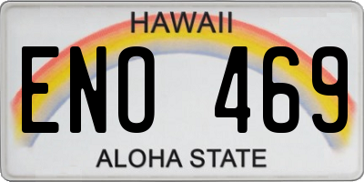 HI license plate ENO469
