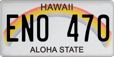 HI license plate ENO470