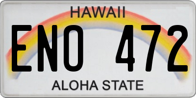 HI license plate ENO472