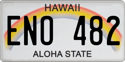 HI license plate ENO482
