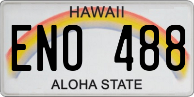 HI license plate ENO488