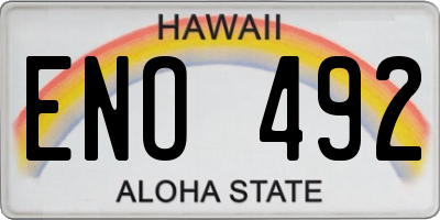 HI license plate ENO492