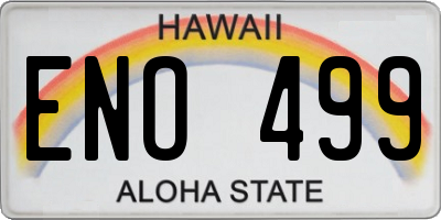 HI license plate ENO499