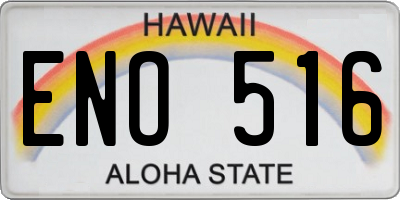 HI license plate ENO516