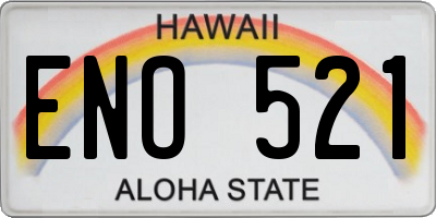 HI license plate ENO521