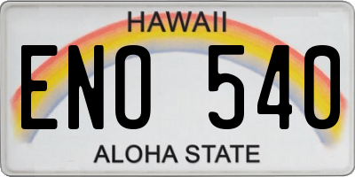 HI license plate ENO540