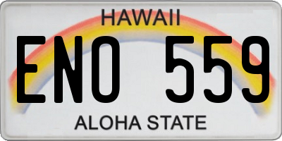 HI license plate ENO559