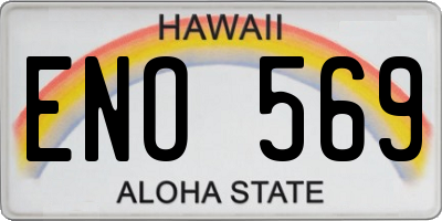 HI license plate ENO569