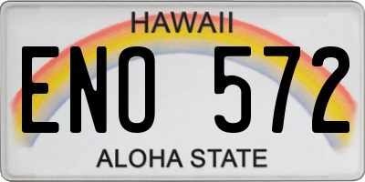 HI license plate ENO572