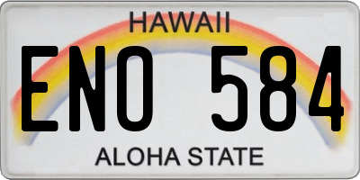 HI license plate ENO584