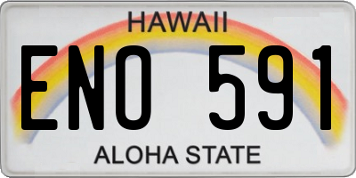 HI license plate ENO591