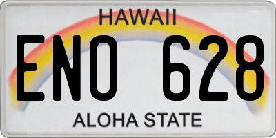 HI license plate ENO628