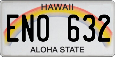 HI license plate ENO632
