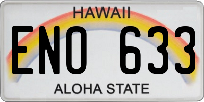 HI license plate ENO633