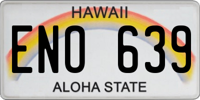 HI license plate ENO639