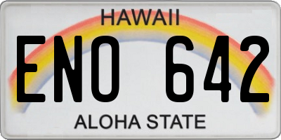 HI license plate ENO642
