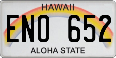 HI license plate ENO652