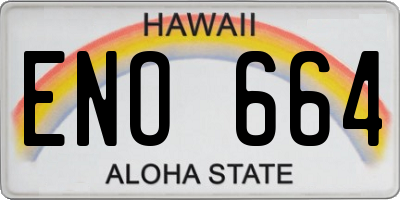 HI license plate ENO664