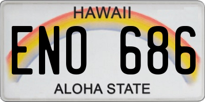 HI license plate ENO686