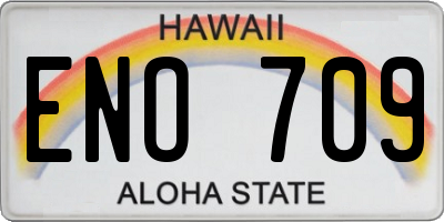 HI license plate ENO709