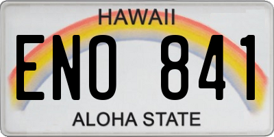 HI license plate ENO841