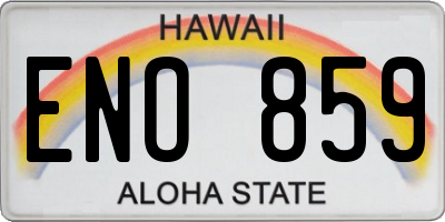 HI license plate ENO859