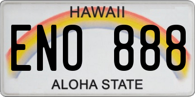 HI license plate ENO888