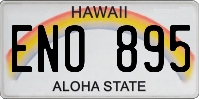 HI license plate ENO895