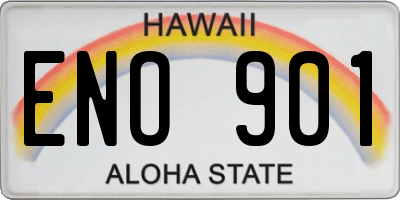 HI license plate ENO901