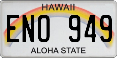HI license plate ENO949