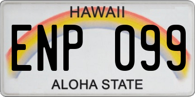 HI license plate ENP099