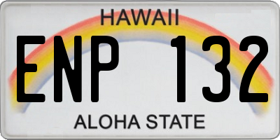 HI license plate ENP132