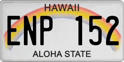 HI license plate ENP152