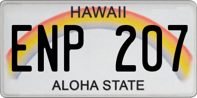 HI license plate ENP207