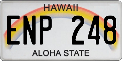 HI license plate ENP248