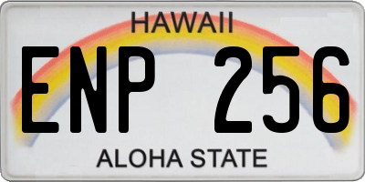 HI license plate ENP256