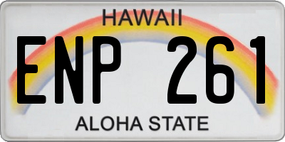 HI license plate ENP261