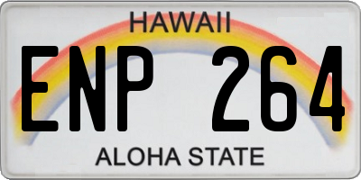HI license plate ENP264