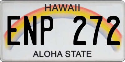 HI license plate ENP272