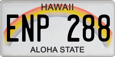 HI license plate ENP288