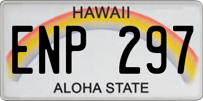HI license plate ENP297
