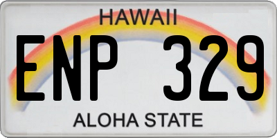 HI license plate ENP329