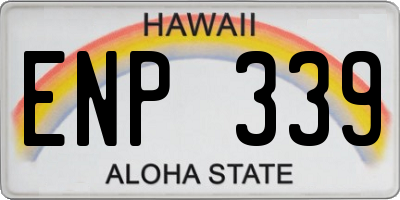 HI license plate ENP339