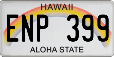 HI license plate ENP399